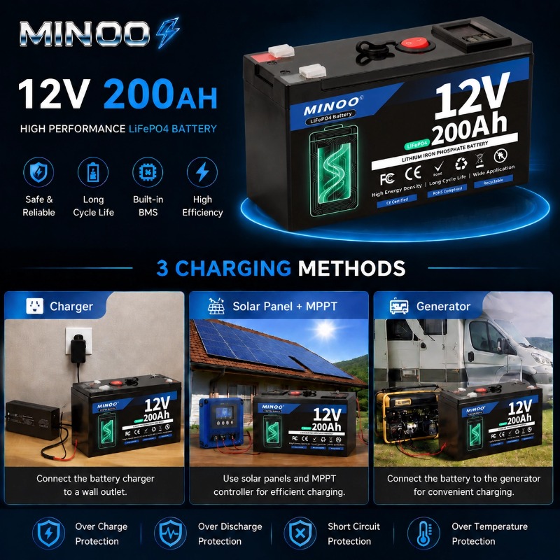 Batterie LiFePO4 12V 200Ah à d - Fish Finder Charger avis et prix